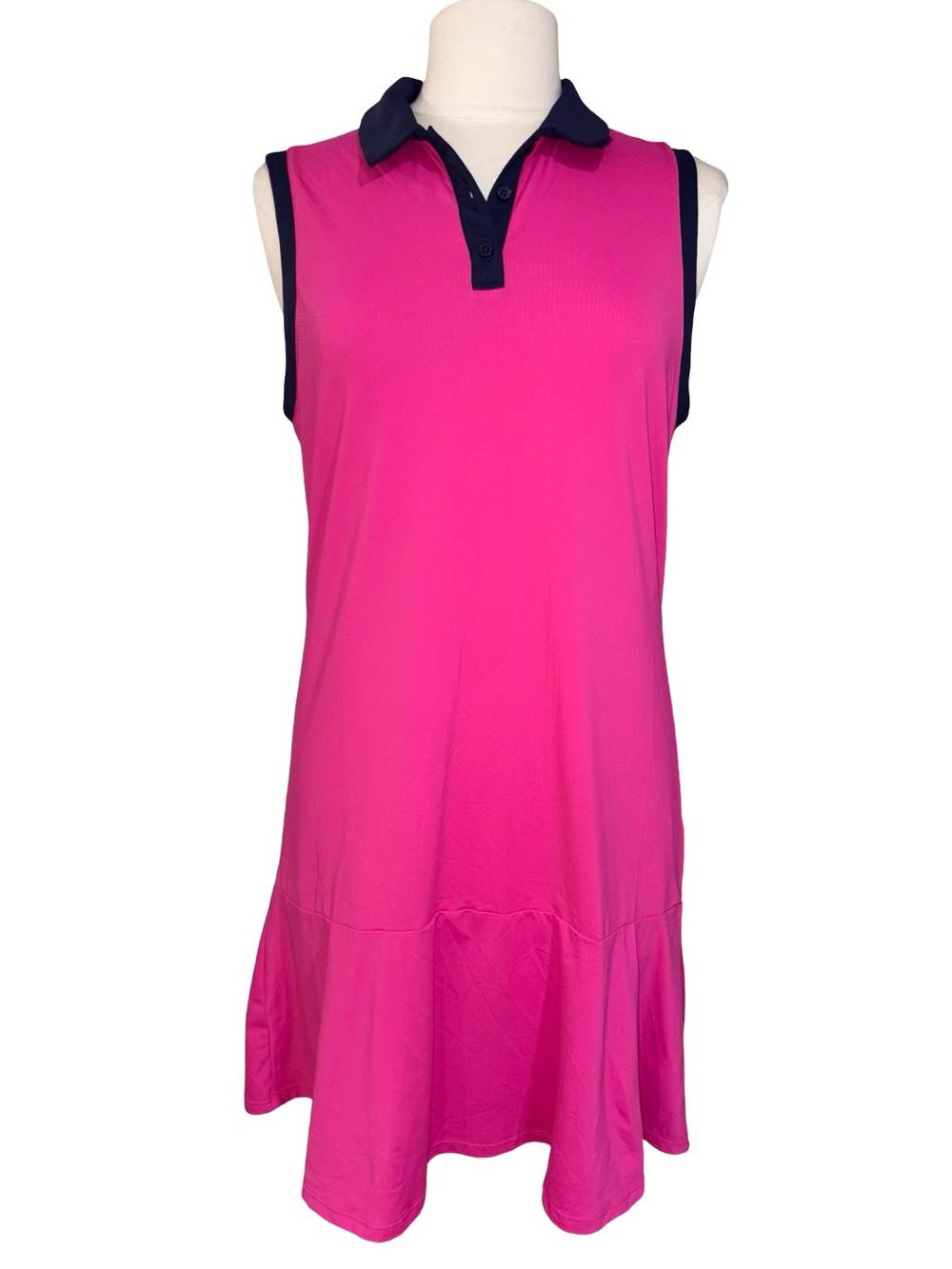 Lillie Green Pink Sleeveless Golf Dress Women’s Medium Athletic Polo Collar